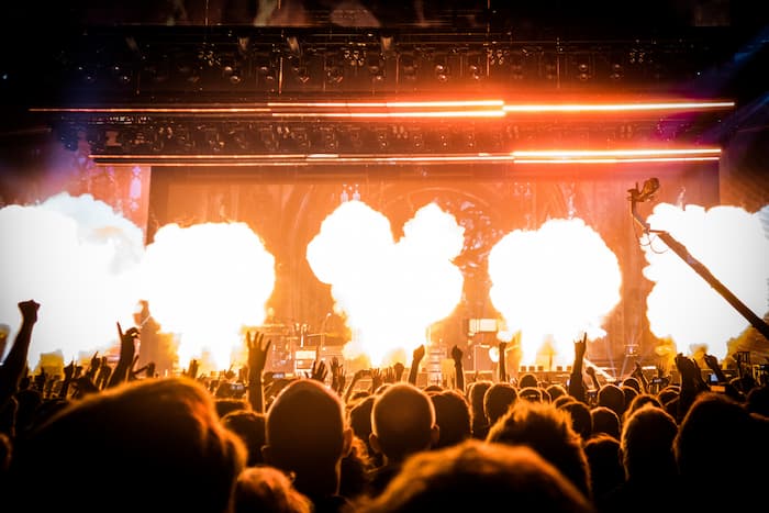 Pyrotechnics stage show