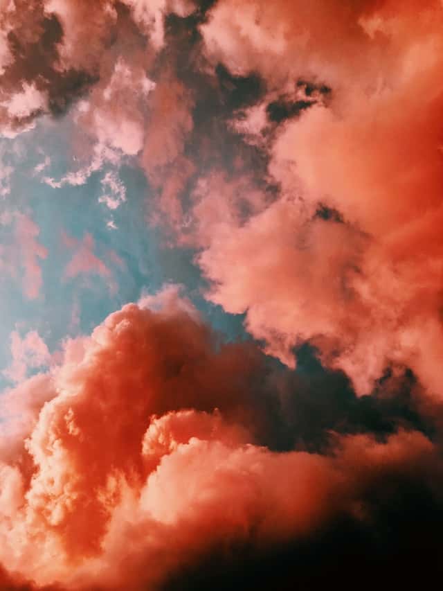 Perfect Sounds album cover - pink clouds on a blue sky